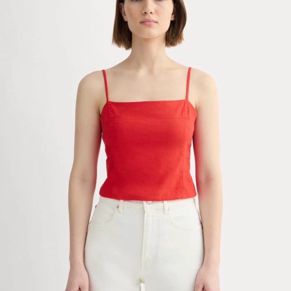 Everlane Linen Blend Crop Top Size 0